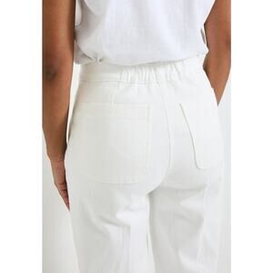 Zara Barrel Pants Ivory Paperbag Baggy Fit High Waisted Ankle Y2K Women Size S